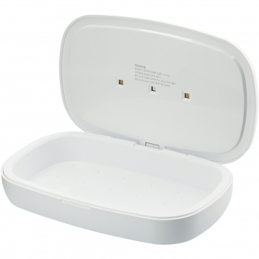 Logotrade Firmengeschenke das Foto: Capsule UV Smartphone Sterilisator mit kabellosem 5 W Ladepad
