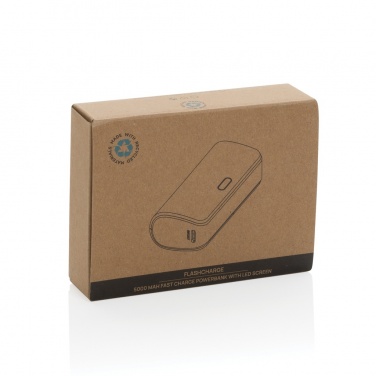 Logotrade Logogeschenke das Foto: FlashCharge 5000mah Fast-Charge Powerbank aus RCS rPlastik