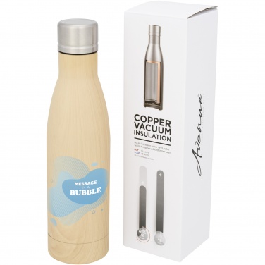 Logotrade advertising products photo of: Vasa 500 ml wood-look copper vacuum insulated bottle