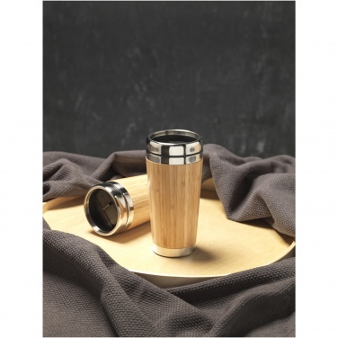 Logo trade promotional gifts picture of: Bambus 450 ml tumbler with bamboo outer