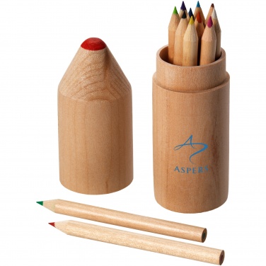 Logo trade promotional item photo of: Bossy 12-piece coloured pencil set