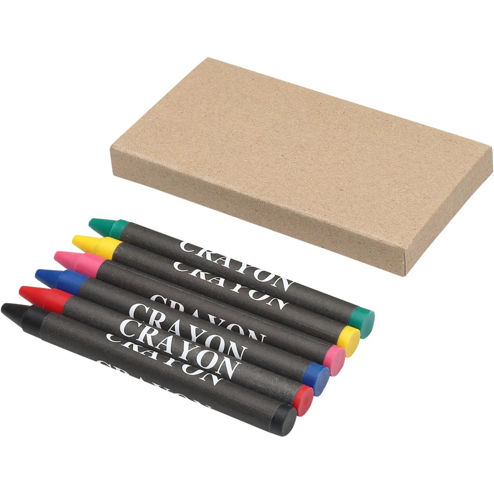 Logotrade promotional item image of: Ayo 6-piece coloured crayon set