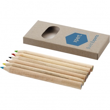Logo trade promotional merchandise picture of: Ayola 6-piece coloured pencil set