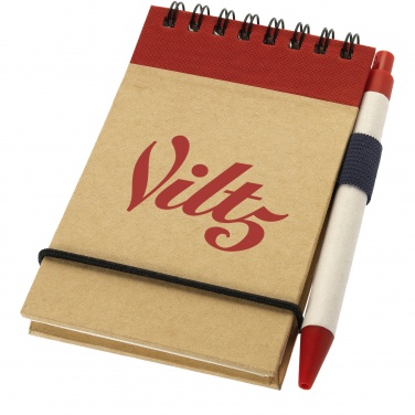 Logo trade corporate gifts picture of: Zuse A7 recycled jotter notepad with pen