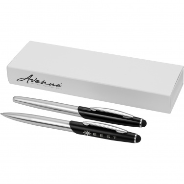 Logotrade promotional product image of: Geneva stylus ballpoint pen and rollerball pen set