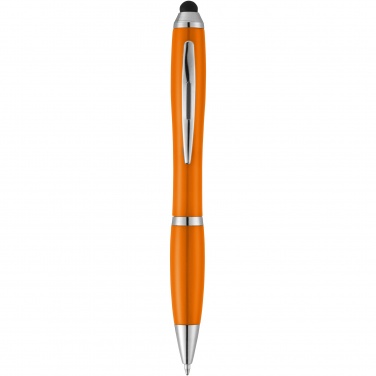 Logo trade advertising products picture of: Nash stylus ballpoint pen with coloured grip