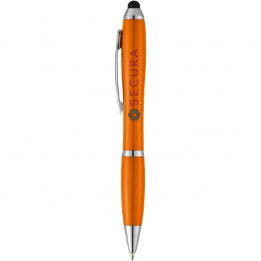 Logo trade promotional gift photo of: Nash stylus ballpoint pen with coloured grip