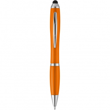 Logo trade business gifts image of: Nash stylus ballpoint pen with coloured grip