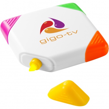 Logo trade corporate gift photo of: Trafalgar square-shaped 4-colour highlighter