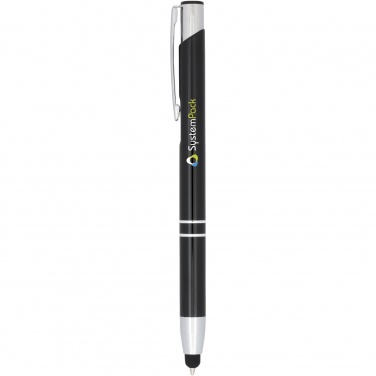 Logo trade promotional items picture of: Moneta anodized aluminium click stylus ballpoint pen
