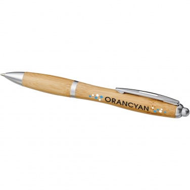 Logo trade promotional products image of: Nash bamboo ballpoint pen