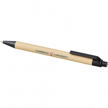 Logotrade promotional product image of: Berk recycled carton and corn plastic ballpoint pen