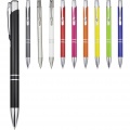 Moneta aluminium click ballpoint pen (black ink), Solid black