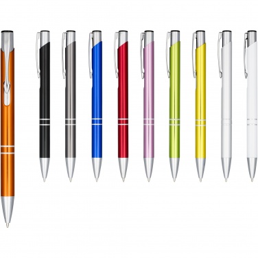 Logo trade advertising product photo of: Moneta anodized aluminium click ballpoint pen