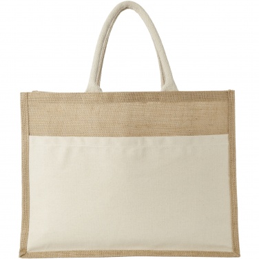 Logo trade promotional items picture of: Mumbay cotton pocket jute tote bag 18L