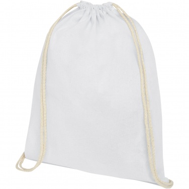 Logo trade advertising products image of: Oregon 100 g/m² cotton drawstring bag 5L