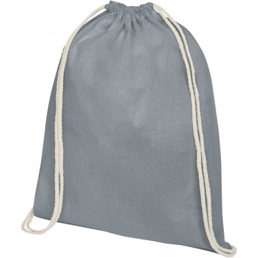 Logo trade promotional products image of: Oregon 100 g/m² cotton drawstring bag 5L