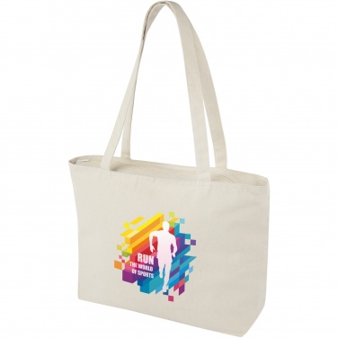 Logotrade promotional product picture of: Ningbo 320 g/m² zippered cotton tote bag 15L