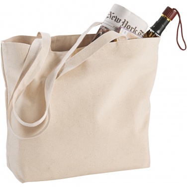 Logotrade promotional item picture of: Ningbo 320 g/m² zippered cotton tote bag 15L