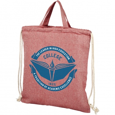 Logo trade promotional products image of: Pheebs 150 g/m² recycled drawstring bag 6L