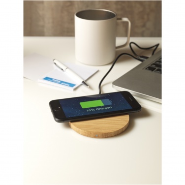 Logotrade corporate gift image of: Essence 5W bamboo wireless charging pad