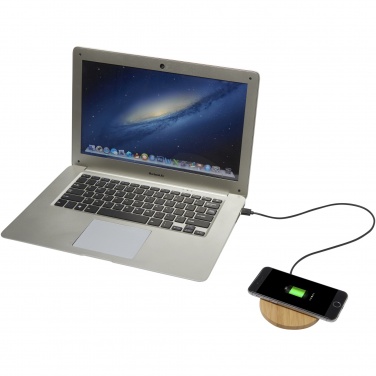 Logo trade promotional giveaway photo of: Essence 5W bamboo wireless charging pad