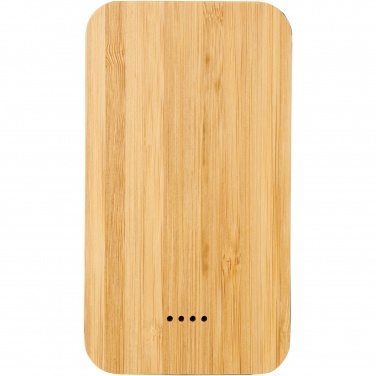 Logo trade advertising product photo of: Future 6000 mAh bamboo/fabric wireless power bank