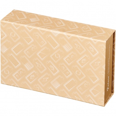 Logotrade promotional item image of: Future 6000 mAh bamboo/fabric wireless power bank