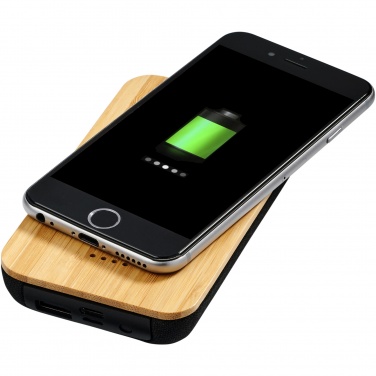 Logotrade promotional item picture of: Future 6000 mAh bamboo/fabric wireless power bank