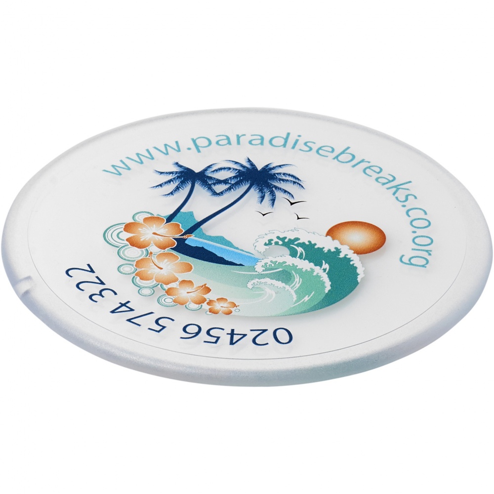 Logo trade promotional gifts image of: Renzo round plastic coaster