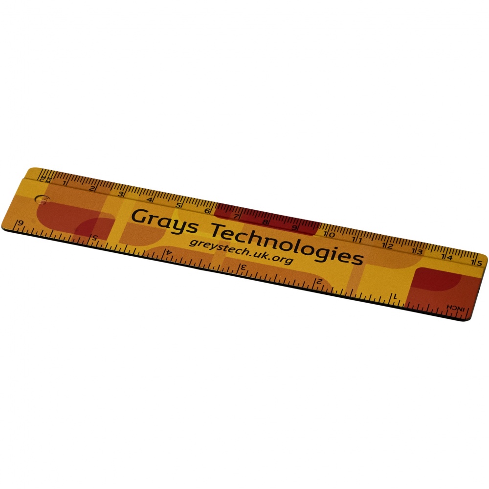 Logotrade promotional item picture of: Terran 15 cm ruler from 100% recycled plastic