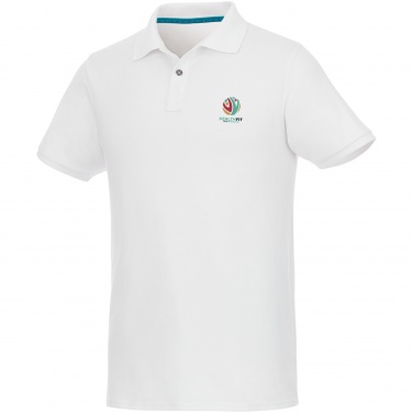 Logo trade promotional giveaway photo of: Beryl short sleeve men's organic recycled polo