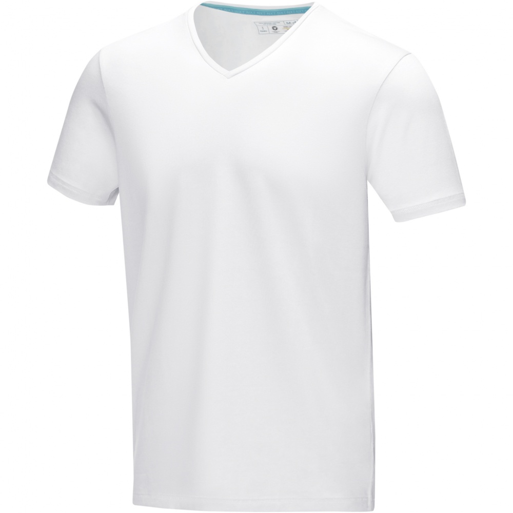 Logo trade promotional gift photo of: Kawartha short sleeve men's organic V-neck t-shirt