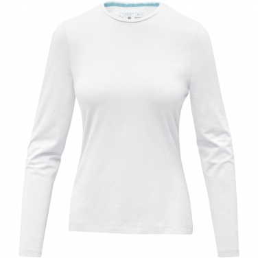 Logo trade promotional products image of: Ponoka long sleeve women's organic t-shirt