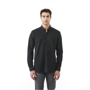 Logo trade advertising products image of: Bigelow long sleeve men's pique shirt