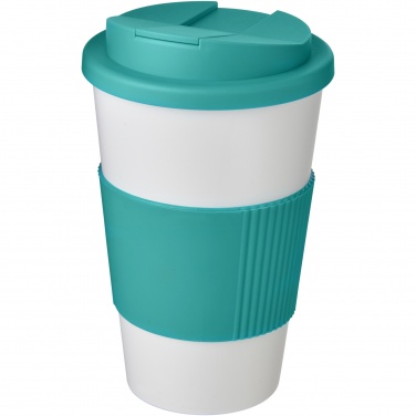 Logo trade promotional giveaways image of: Americano® 350 ml tumbler with grip & spill-proof lid