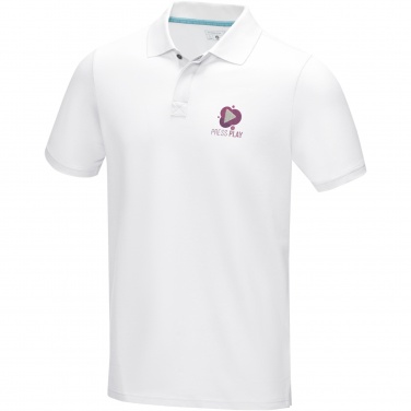 Logo trade promotional gifts image of: Graphite short sleeve men’s organic polo