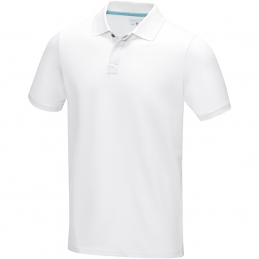 Logo trade promotional giveaway photo of: Graphite short sleeve men’s organic polo