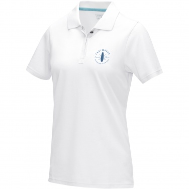 Logo trade promotional products image of: Graphite short sleeve women’s organic polo