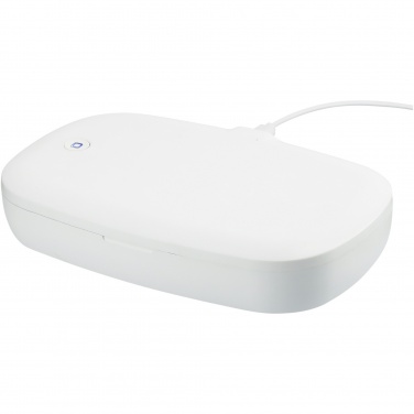 Logotrade corporate gift picture of: Capsule UV smartphone sanitizer with 5W wireless charging pad