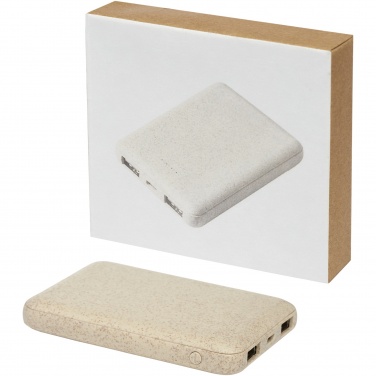 Logotrade business gifts photo of: Asama 5000 mAh wheat straw power bank