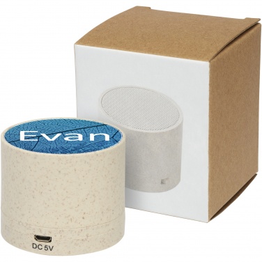 Logo trade promotional gifts image of: Kikai wheat straw Bluetooth® speaker