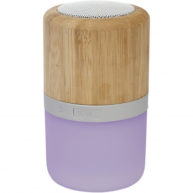 Logotrade advertising product image of: Aurea bamboo Bluetooth® speaker with light 