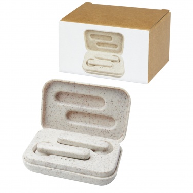 Logo trade promotional items picture of: Nantai wheat straw True Wireless earbuds