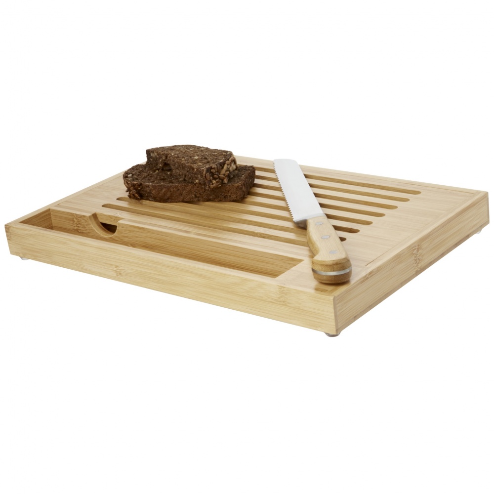 Logotrade business gift image of: Pao bamboo cutting board with knife
