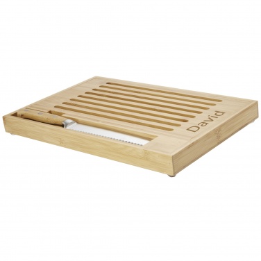 Logotrade business gift image of: Pao bamboo cutting board with knife