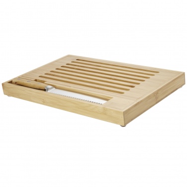 Logotrade promotional giveaway image of: Pao bamboo cutting board with knife