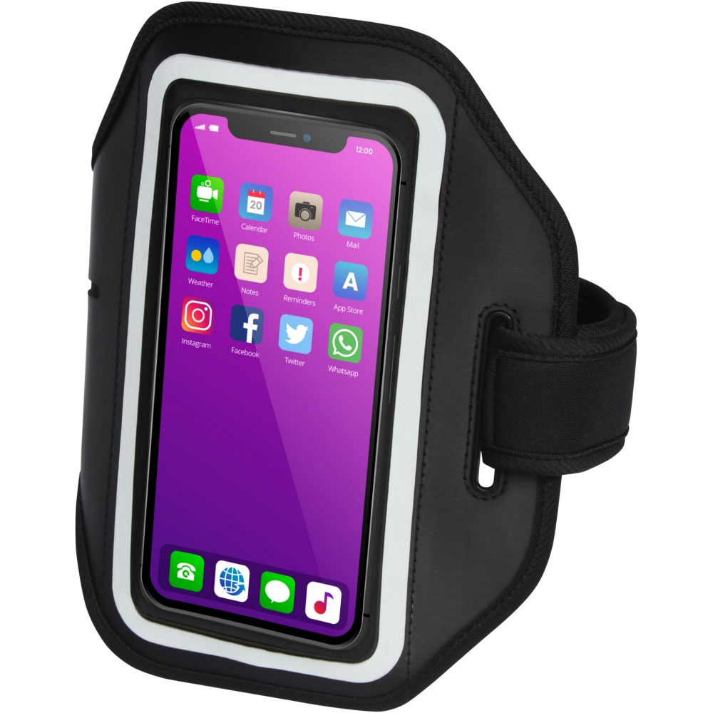 Logo trade corporate gifts picture of: Haile reflective smartphone bracelet with transparent cover