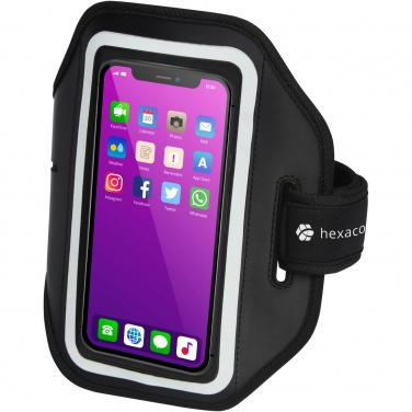 Logo trade corporate gift photo of: Haile reflective smartphone bracelet with transparent cover