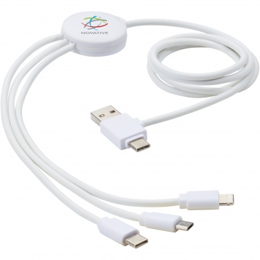 Logo trade promotional items image of: Pure 5-in-1 charging cable with antibacterial additive